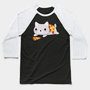 Cute Pizza Cat Baseball T-Shirt